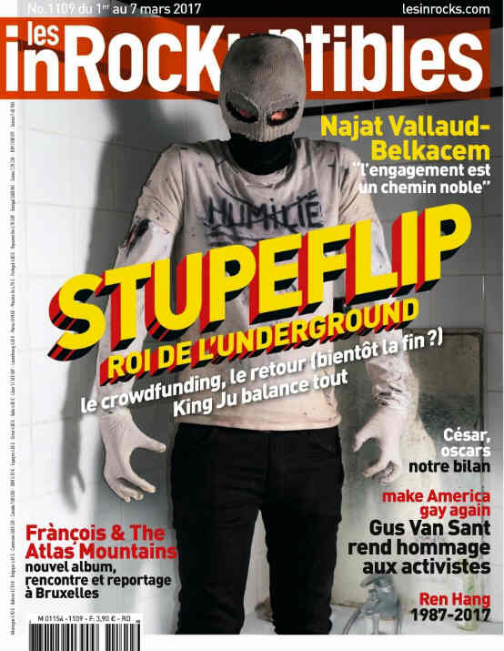 INROCKUPTIBLES | LES magazine side cover Issue 1109 1 March 2017