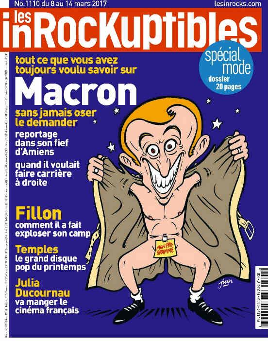 INROCKUPTIBLES | LES magazine side cover Issue 1110 8 March 2017
