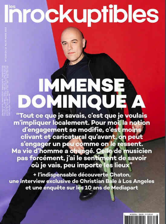 INROCKUPTIBLES | LES magazine side cover Issue 1163 14 March 2018