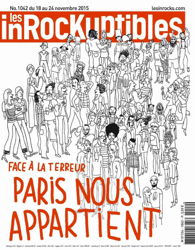 INROCKUPTIBLES | LES magazine side cover Issue 1042 18 November 2015