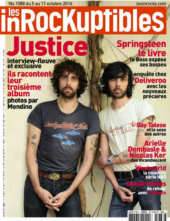 INROCKUPTIBLES | LES magazine side cover Issue 1088 5 October 2016
