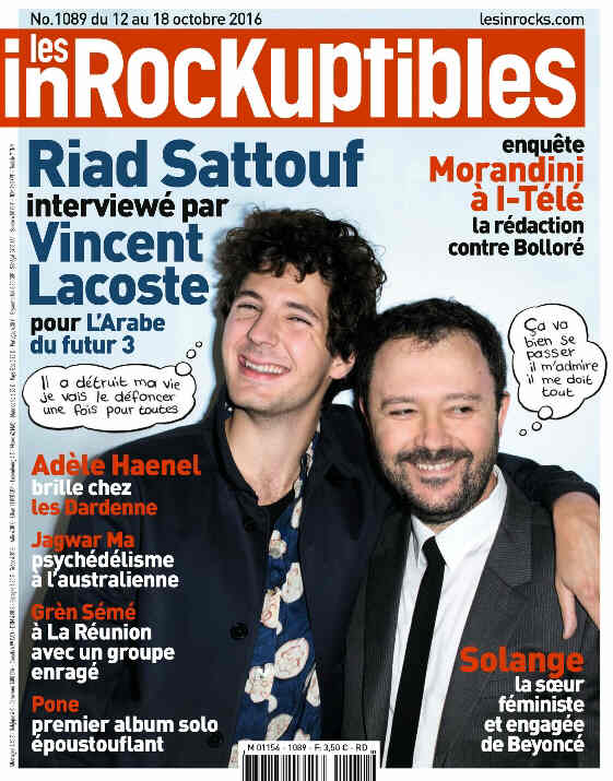 INROCKUPTIBLES | LES magazine side cover Issue 1089 12 October 2016