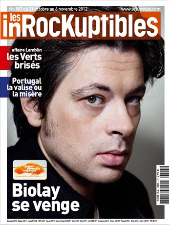 INROCKUPTIBLES | LES magazine side cover Issue 883 31 October 2012