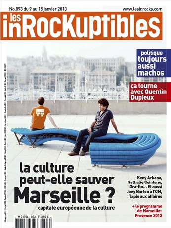 INROCKUPTIBLES | LES magazine side cover Issue 893 9 January 2013