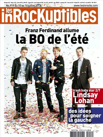 INROCKUPTIBLES | LES magazine side cover Issue 919 10 July 2013