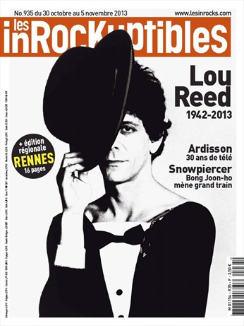 INROCKUPTIBLES | LES magazine side cover Issue 935 30 October 2013