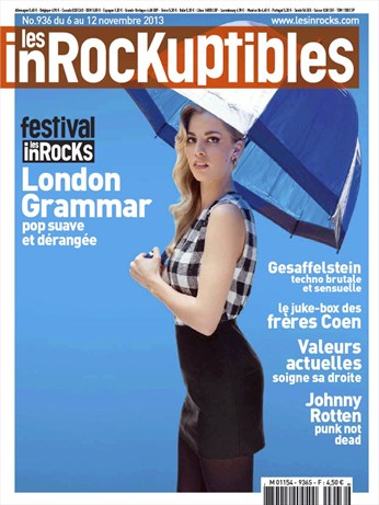 INROCKUPTIBLES | LES magazine side cover Issue 936 6 November 2013