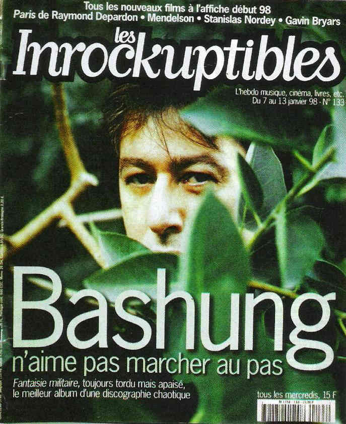 INROCKUPTIBLES | LES magazine side cover Issue 133 7 January 1998