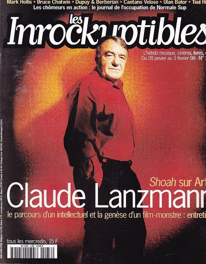INROCKUPTIBLES | LES magazine side cover Issue 136 28 January 1998