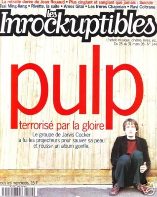 INROCKUPTIBLES | LES magazine side cover Issue 144 25 March 1998