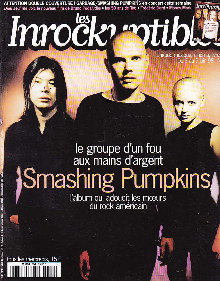 INROCKUPTIBLES | LES magazine side cover Issue 154 3 June 1998