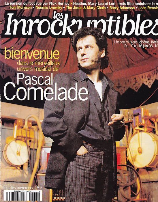 INROCKUPTIBLES | LES magazine side cover Issue 155 10 June 1998