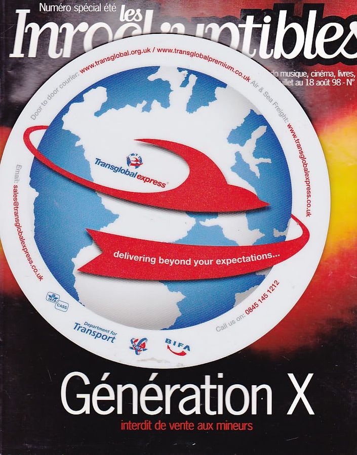 INROCKUPTIBLES | LES magazine side cover Issue 160 29 July 1998
