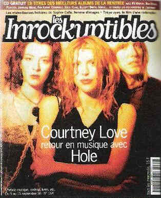 INROCKUPTIBLES | LES magazine side cover Issue 164 9 September 1998
