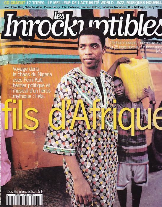 INROCKUPTIBLES | LES magazine side cover Issue 175 25 November 1998