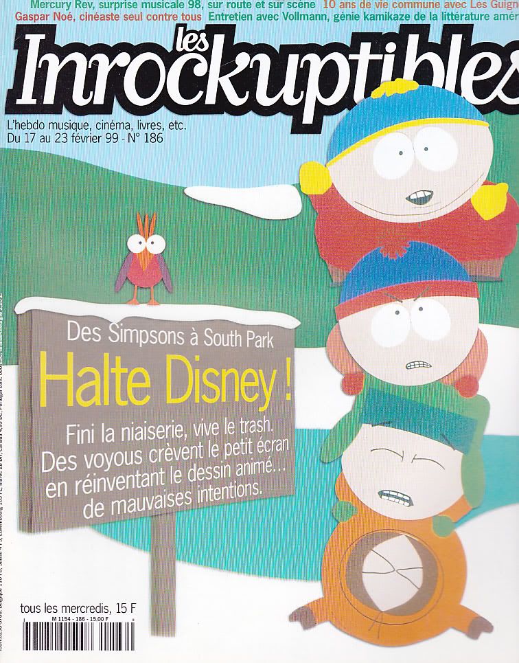 INROCKUPTIBLES | LES magazine side cover Issue 186 17 February 1999