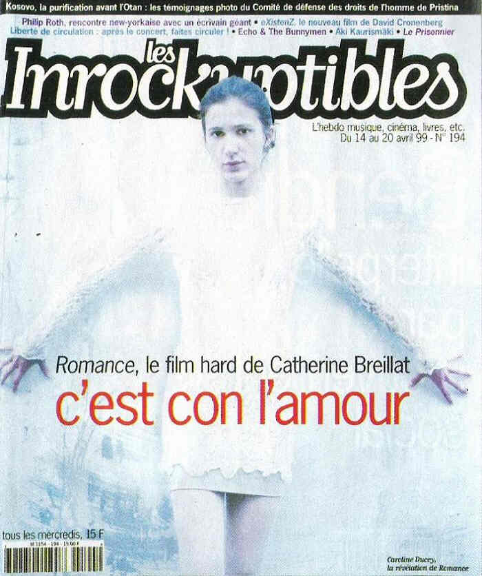INROCKUPTIBLES | LES magazine side cover Issue 194 14 April 1999