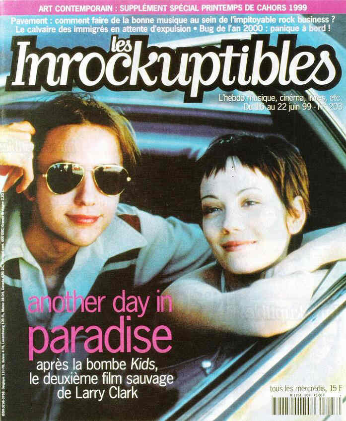 INROCKUPTIBLES | LES magazine side cover Issue 203 16 June 1999