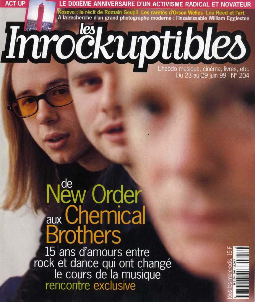 INROCKUPTIBLES | LES magazine side cover Issue 204 23 June 1999