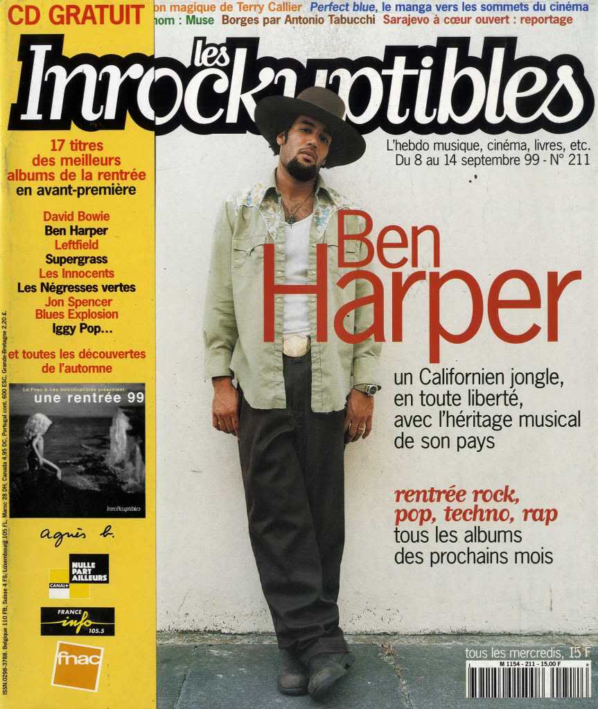 INROCKUPTIBLES | LES magazine side cover Issue 211 8 September 1999