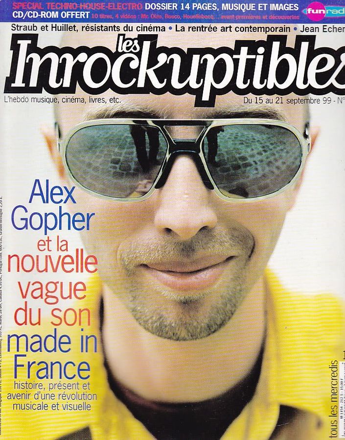 INROCKUPTIBLES | LES magazine side cover Issue 212 15 September 1999