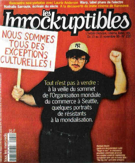INROCKUPTIBLES | LES magazine side cover Issue 220 10 November 1999