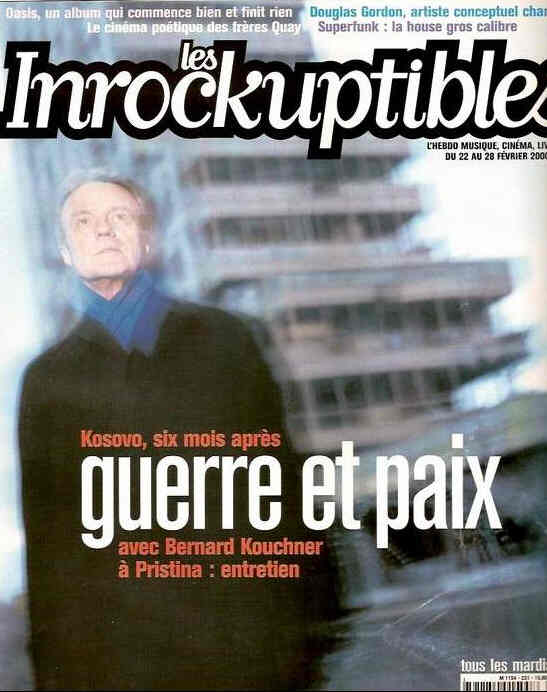 INROCKUPTIBLES | LES magazine side cover Issue 231 22 February 2000