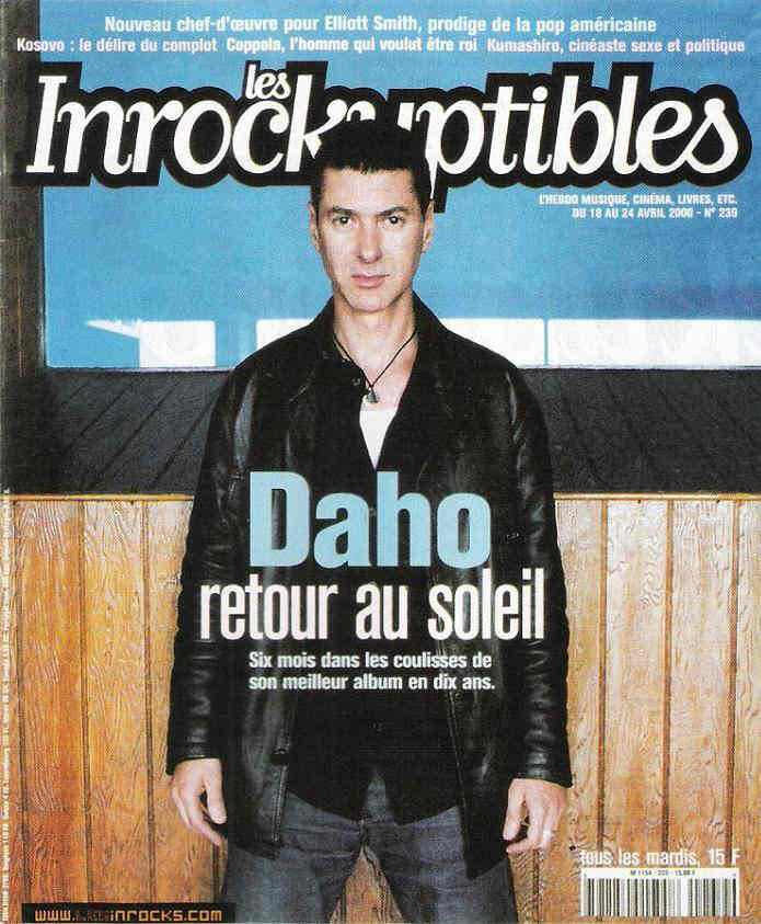 INROCKUPTIBLES | LES magazine side cover Issue 239 18 April 2000