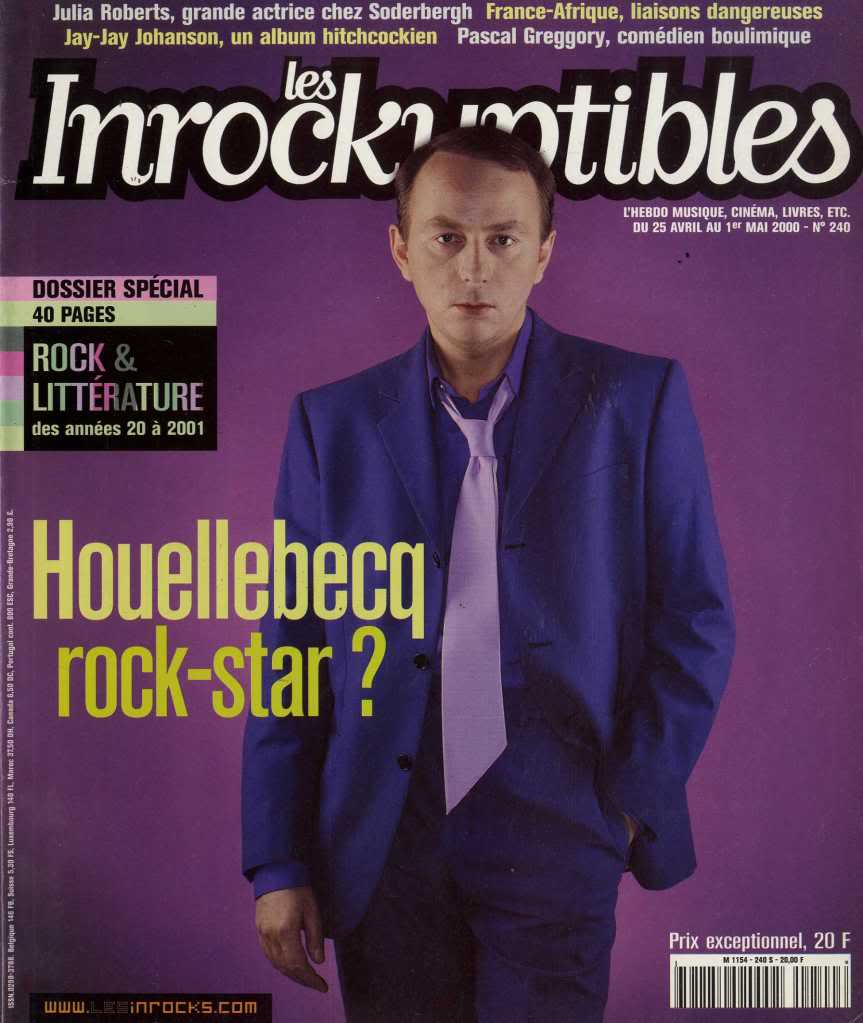 INROCKUPTIBLES | LES magazine side cover Issue 240 25 April 2000