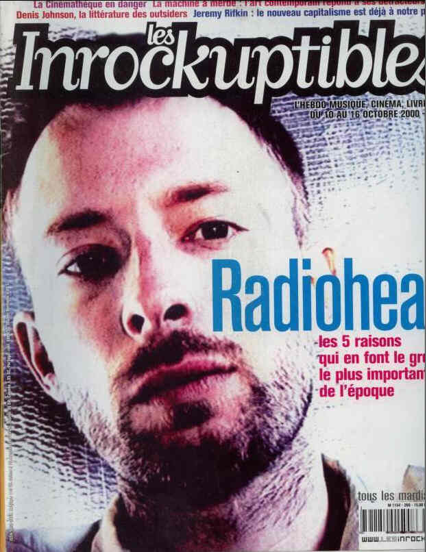 INROCKUPTIBLES | LES magazine side cover Issue 260 10 October 2000