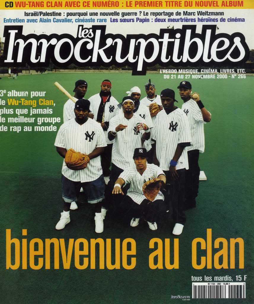 INROCKUPTIBLES | LES magazine side cover Issue 266 21 November 2000