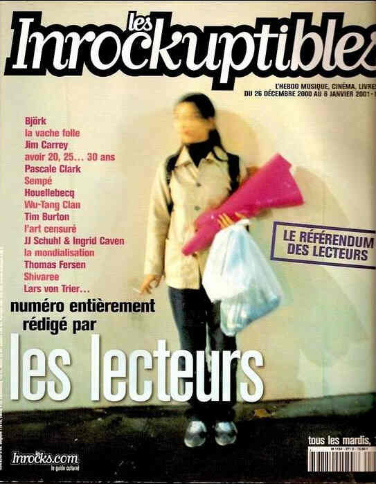 INROCKUPTIBLES | LES magazine side cover Issue 270/271 26 December 2000
