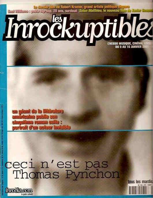 INROCKUPTIBLES | LES magazine side cover Issue 272 9 January 2001