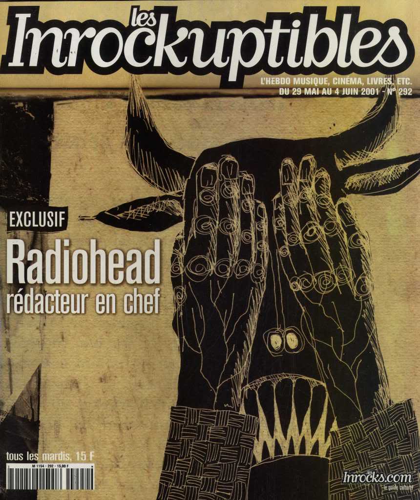 INROCKUPTIBLES | LES magazine side cover Issue 292 29 May 2001