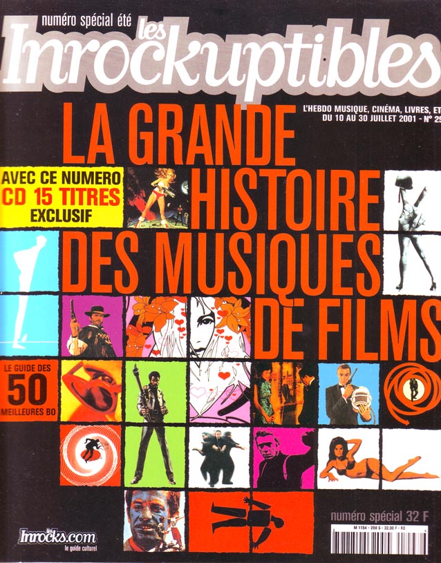 INROCKUPTIBLES | LES magazine side cover Issue 298 10 July 2001