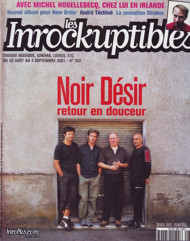 INROCKUPTIBLES | LES magazine side cover Issue 302 28 August 2001