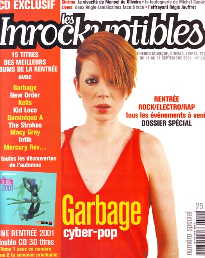 INROCKUPTIBLES | LES magazine side cover Issue 304 11 September 2001