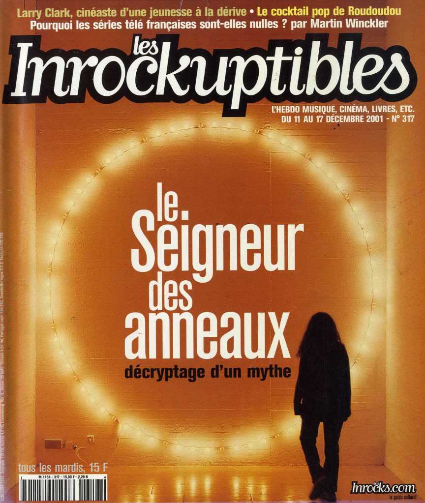 INROCKUPTIBLES | LES magazine side cover Issue 317 11 December 2001
