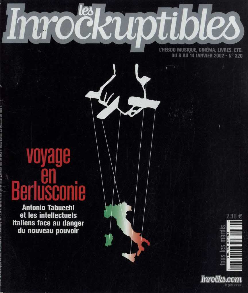 INROCKUPTIBLES | LES magazine side cover Issue 320 8 January 2002