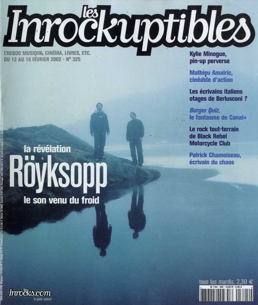 INROCKUPTIBLES | LES magazine side cover Issue 325 12 February 2002