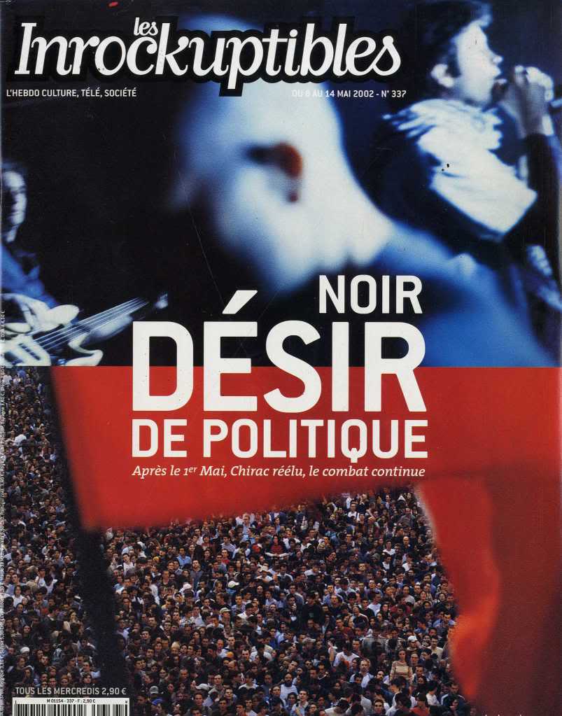 INROCKUPTIBLES | LES magazine side cover Issue 337 8 May 2002
