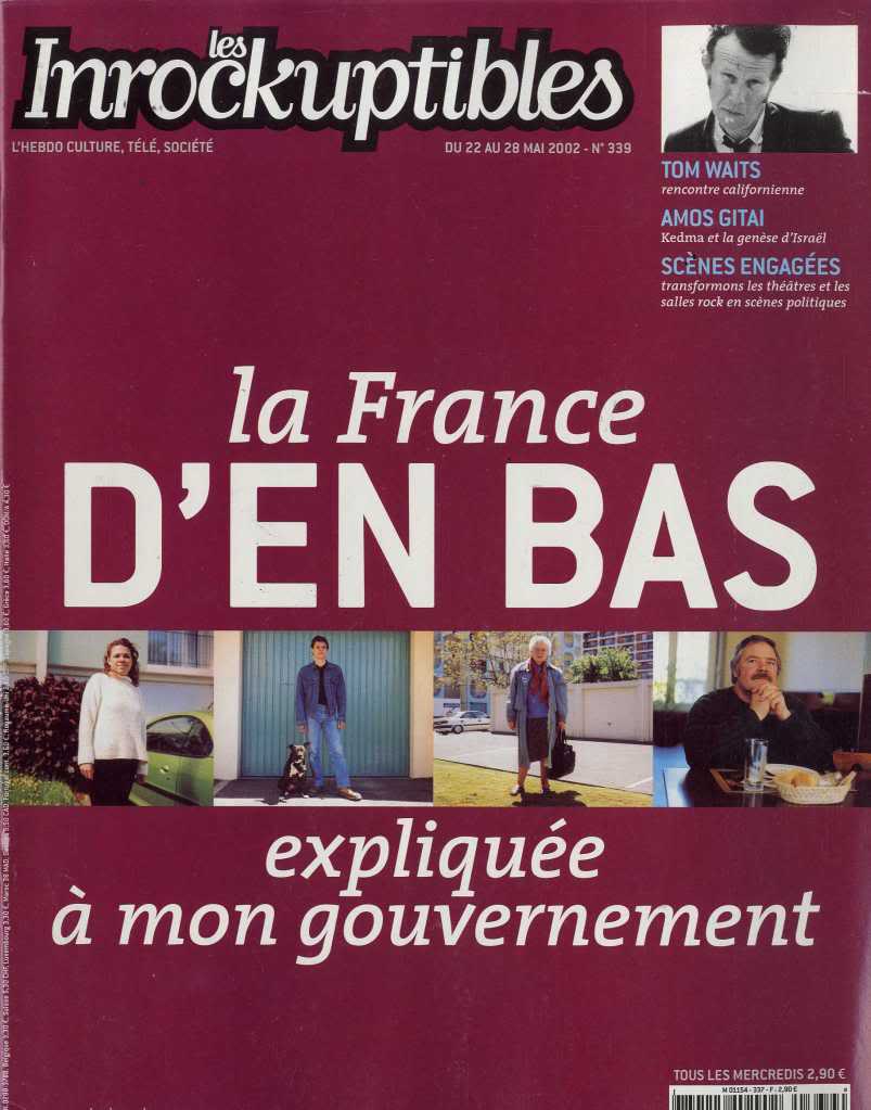 INROCKUPTIBLES | LES magazine side cover Issue 339 22 May 2002