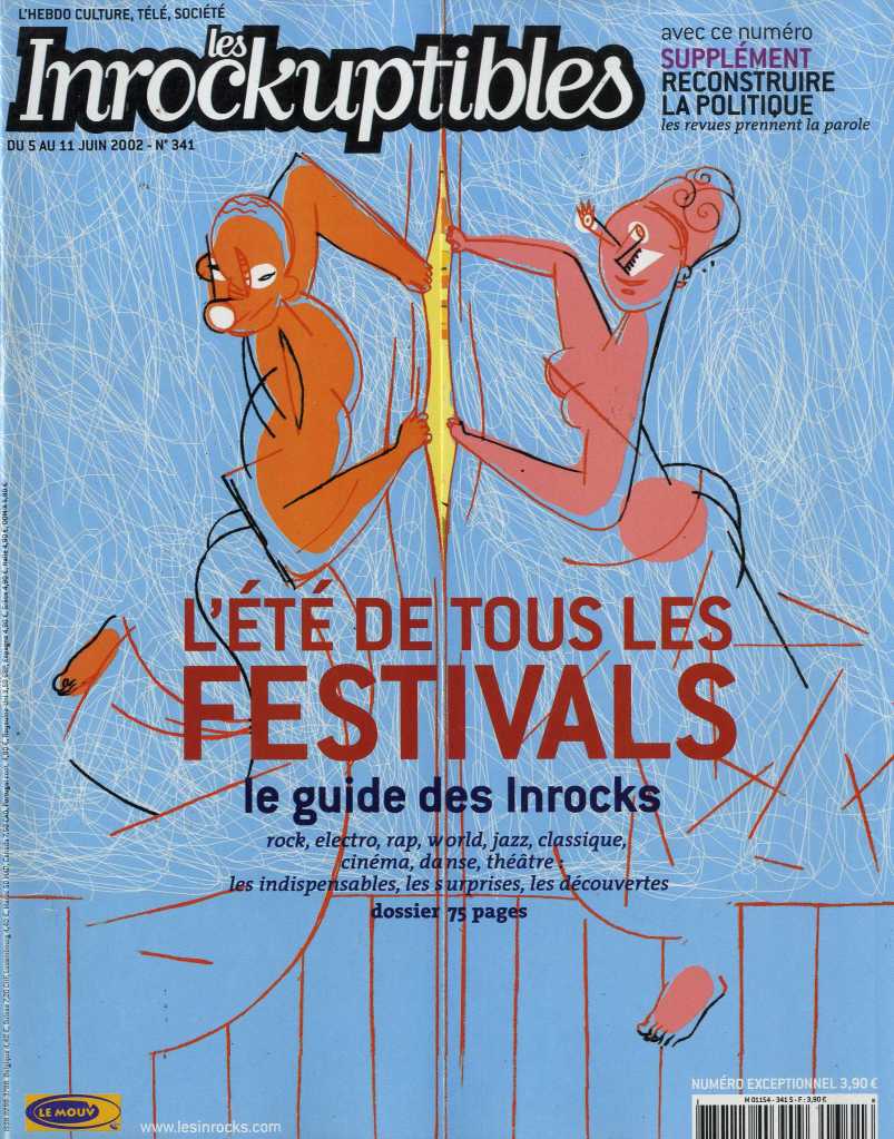 INROCKUPTIBLES | LES magazine side cover Issue 341 5 June 2002