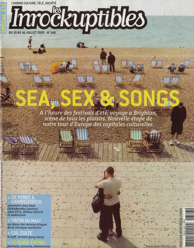 INROCKUPTIBLES | LES magazine side cover Issue 346 10 July 2002