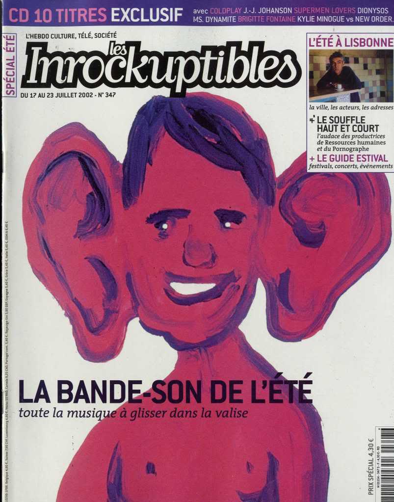 INROCKUPTIBLES | LES magazine side cover Issue 347 17 July 2002