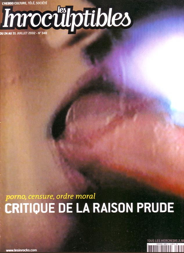 INROCKUPTIBLES | LES magazine side cover Issue 348 24 July 2002