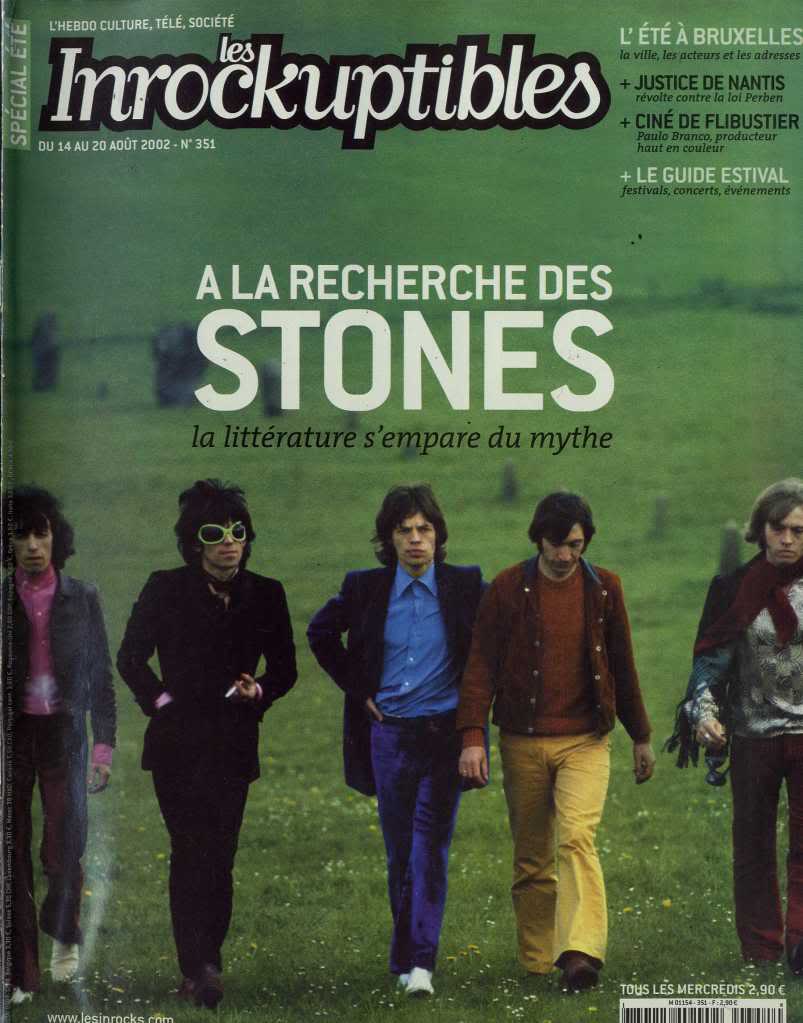 INROCKUPTIBLES | LES magazine side cover Issue 351 14 August 2002