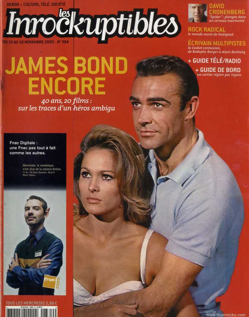 INROCKUPTIBLES | LES magazine side cover Issue 364 13 November 2002