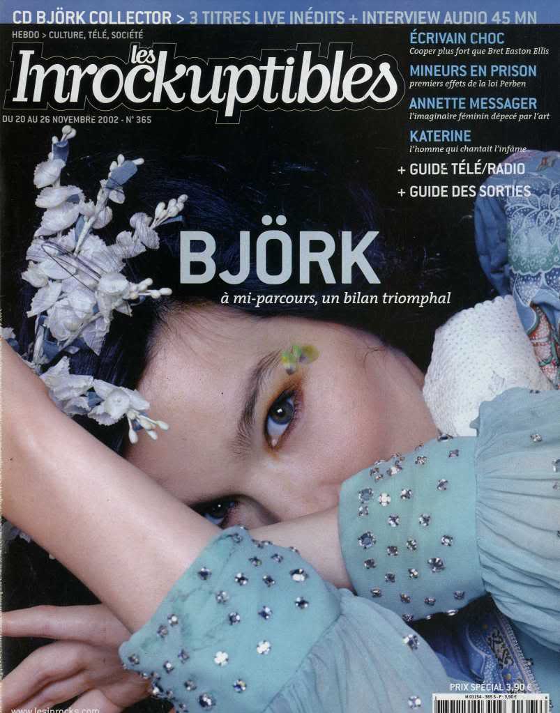 INROCKUPTIBLES | LES magazine side cover Issue 365 20 November 2002