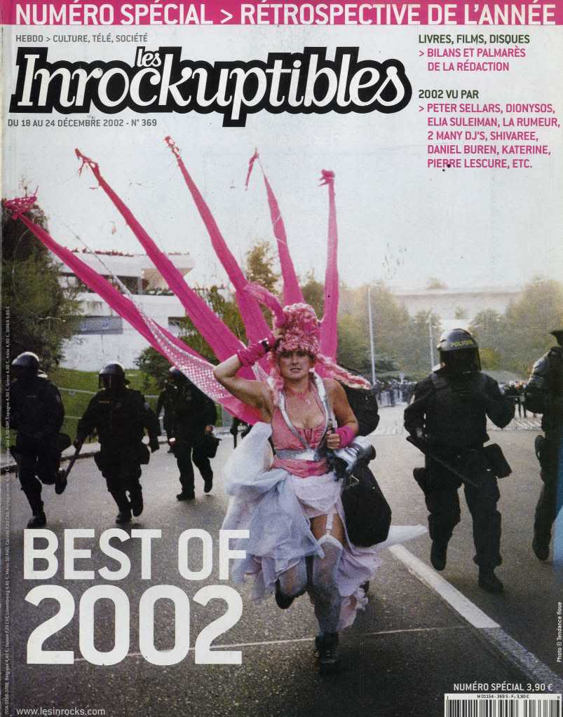 INROCKUPTIBLES | LES magazine side cover Issue 369 18 December 2002